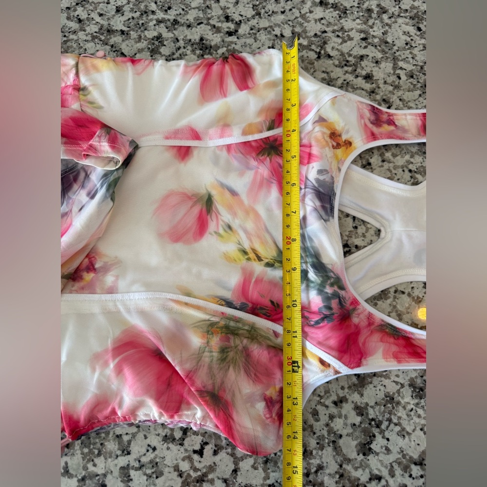 Anthropologie Daily Practice M/P Floral Ruched Open Back Romper Dress - Picture 11 of 12